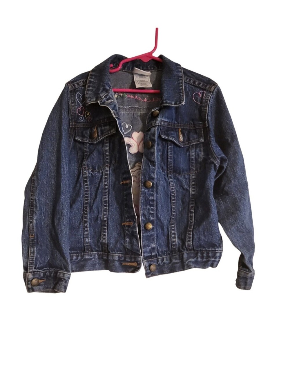 Disney Dark Blue Denim Jacket with Heart Accents